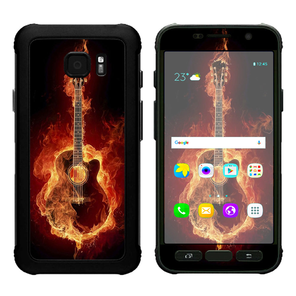  Guitar In Flames Samsung Galaxy S7 Active Skin