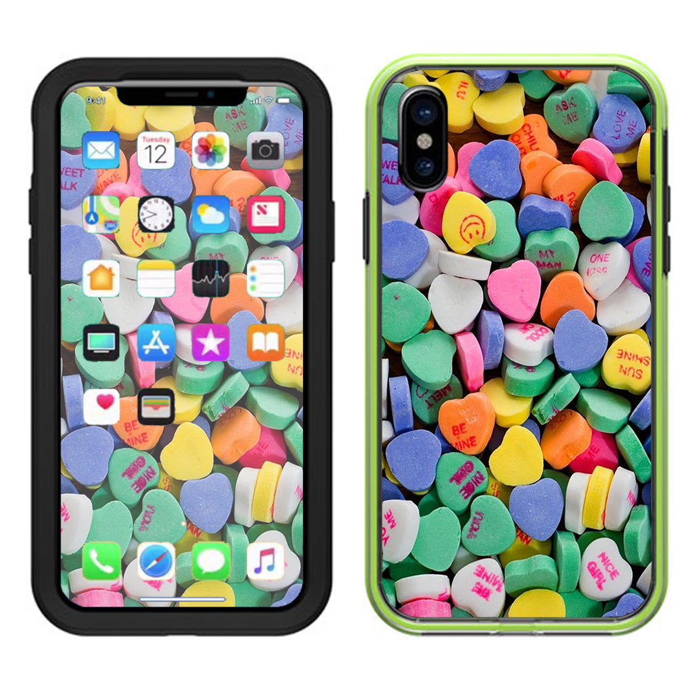  Heart Candy, Valentines Candy Lifeproof Slam Case iPhone X Skin