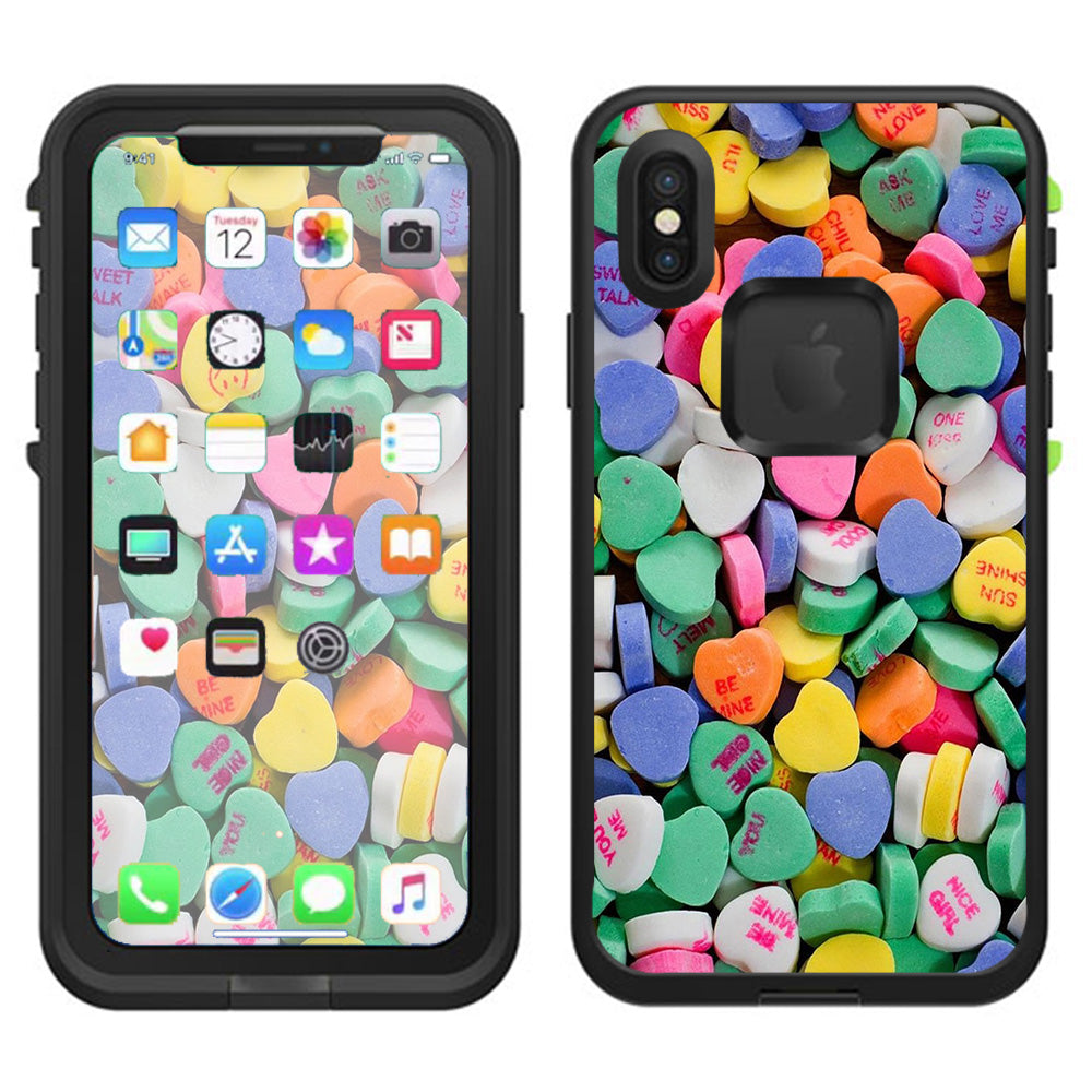  Heart Candy, Valentines Candy Lifeproof Fre Case iPhone X Skin