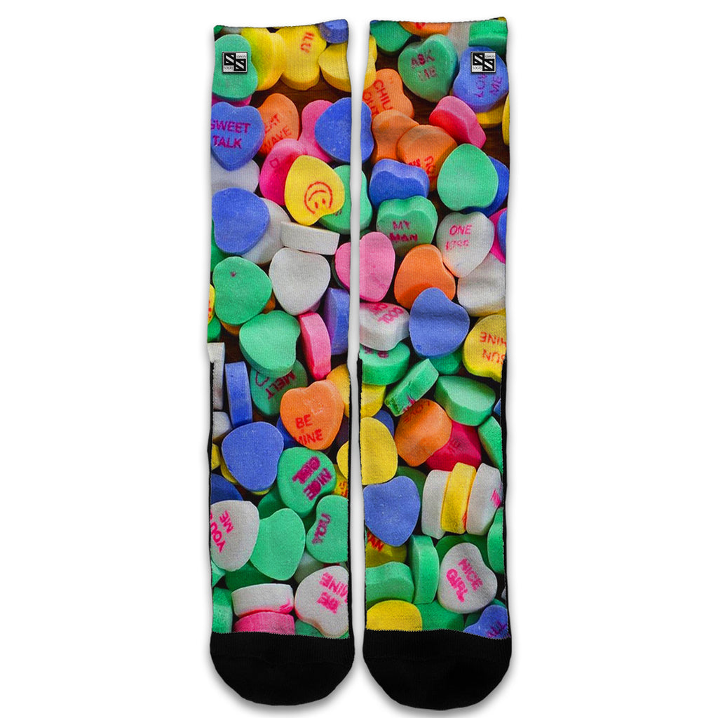  Heart Candy, Valentines Candy Universal Socks