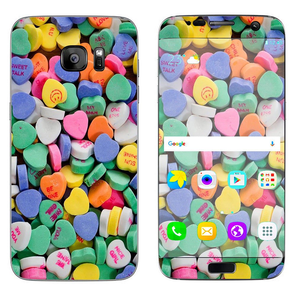  Heart Candy, Valentines Candy Samsung Galaxy S7 Edge Skin