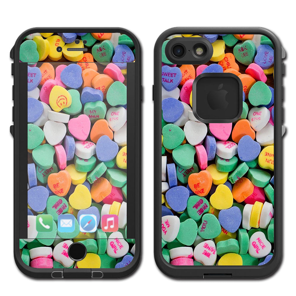  Heart Candy, Valentines Candy Lifeproof Fre iPhone 7 or iPhone 8 Skin