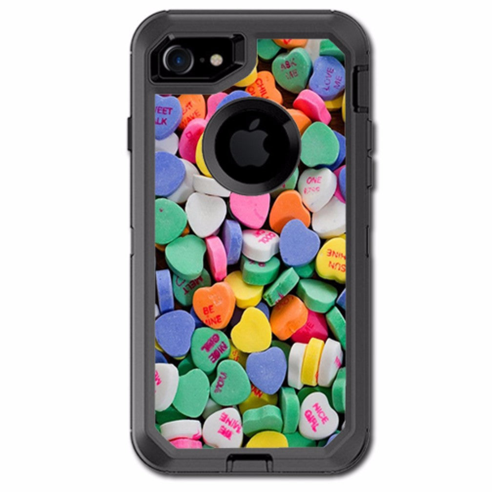  Heart Candy, Valentines Candy Otterbox Defender iPhone 7 or iPhone 8 Skin