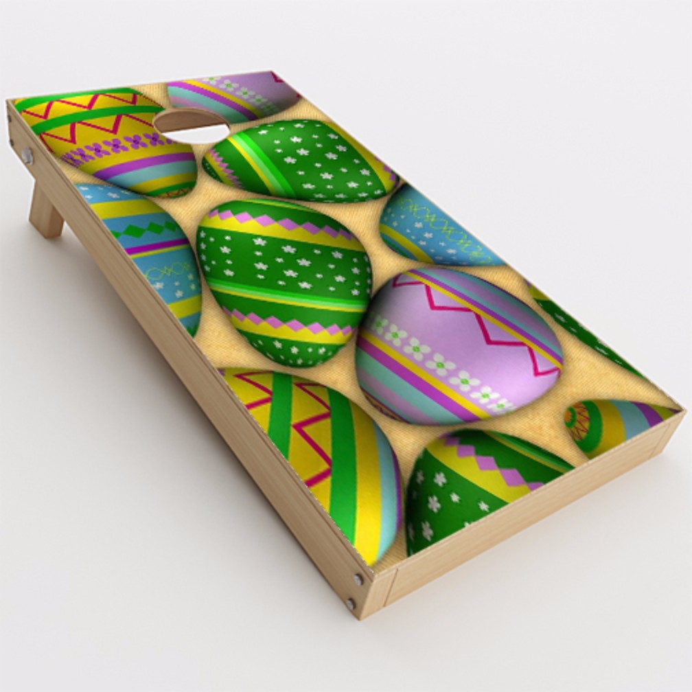  Easter Eggs Painted Cornhole Game Boards  Skin