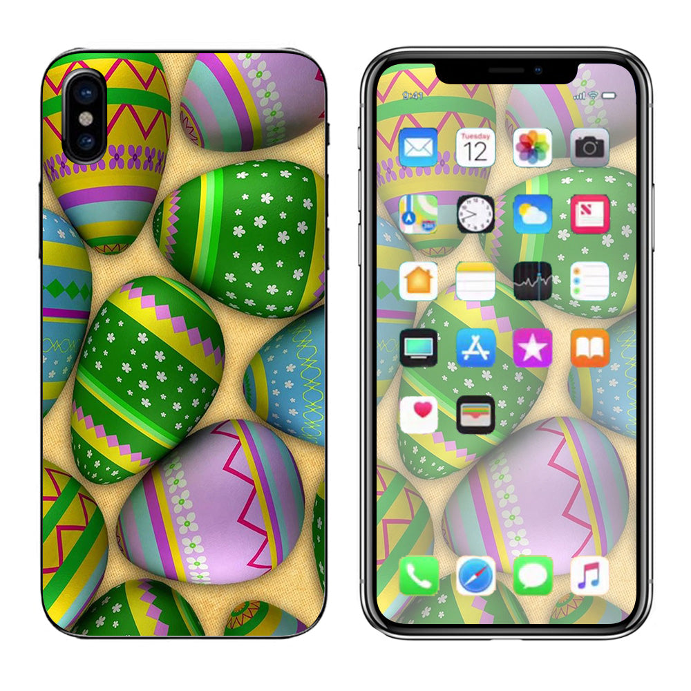  Easter Eggs Painted Apple iPhone X Skin