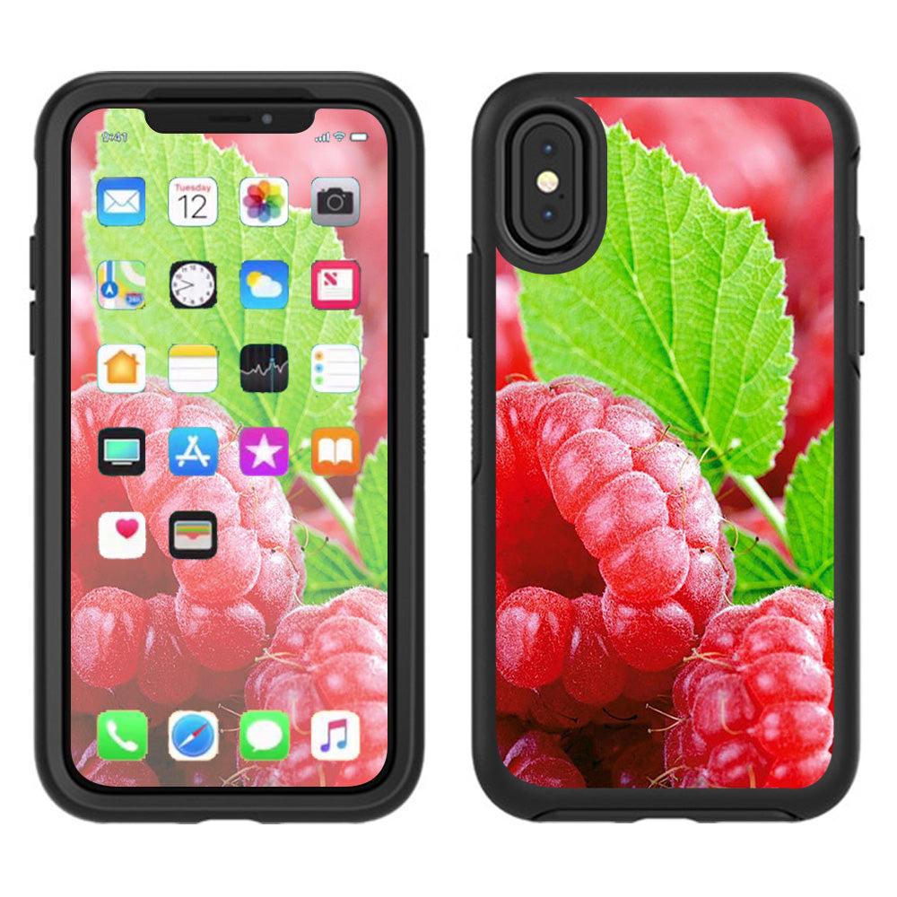  Raspberry, Fruit Otterbox Defender Apple iPhone X Skin