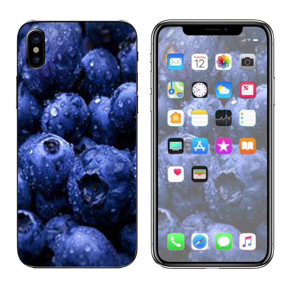  Blueberry, Blue Berries Apple iPhone X Skin