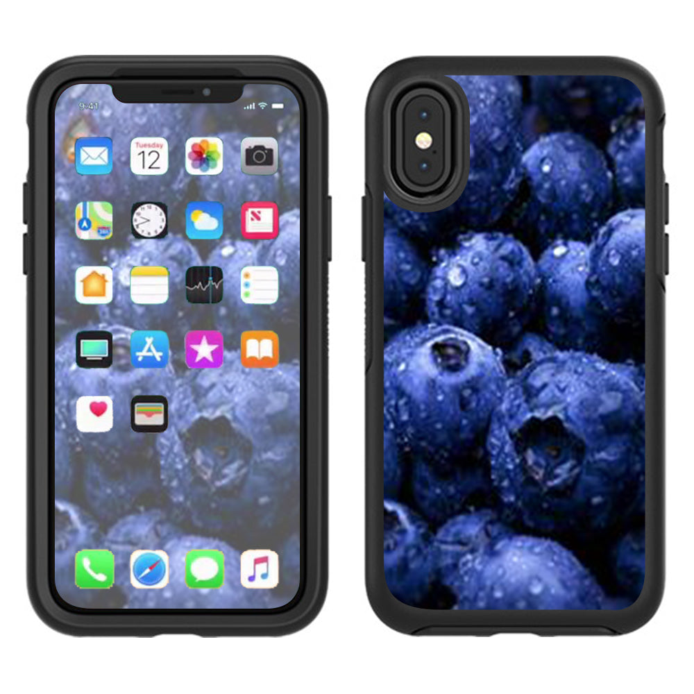  Blueberry, Blue Berries Otterbox Defender Apple iPhone X Skin