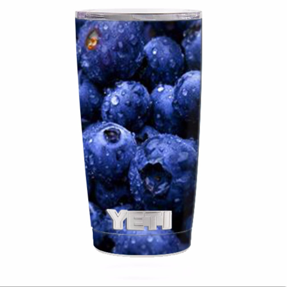  Blueberry, Blue Berries Yeti 20oz Rambler Tumbler Skin