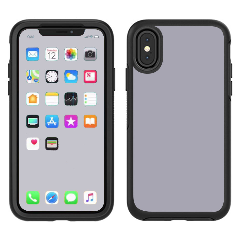  Solid Gray Otterbox Defender Apple iPhone X Skin