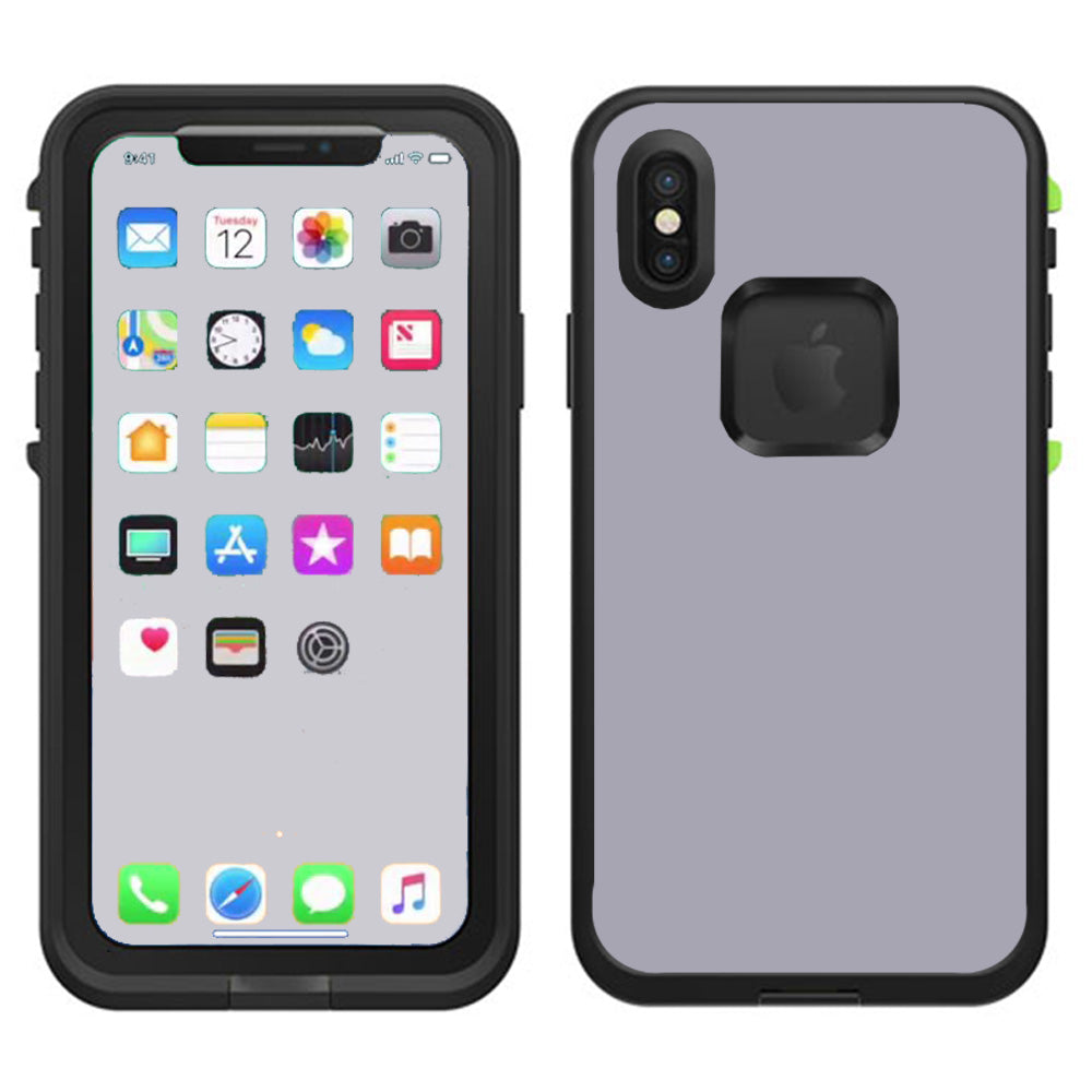  Solid Gray Lifeproof Fre Case iPhone X Skin