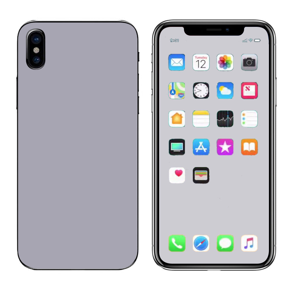  Solid Gray Apple iPhone X Skin