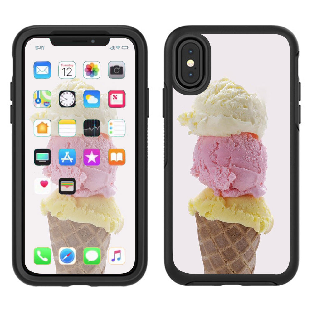  Ice Cream Cone Otterbox Defender Apple iPhone X Skin