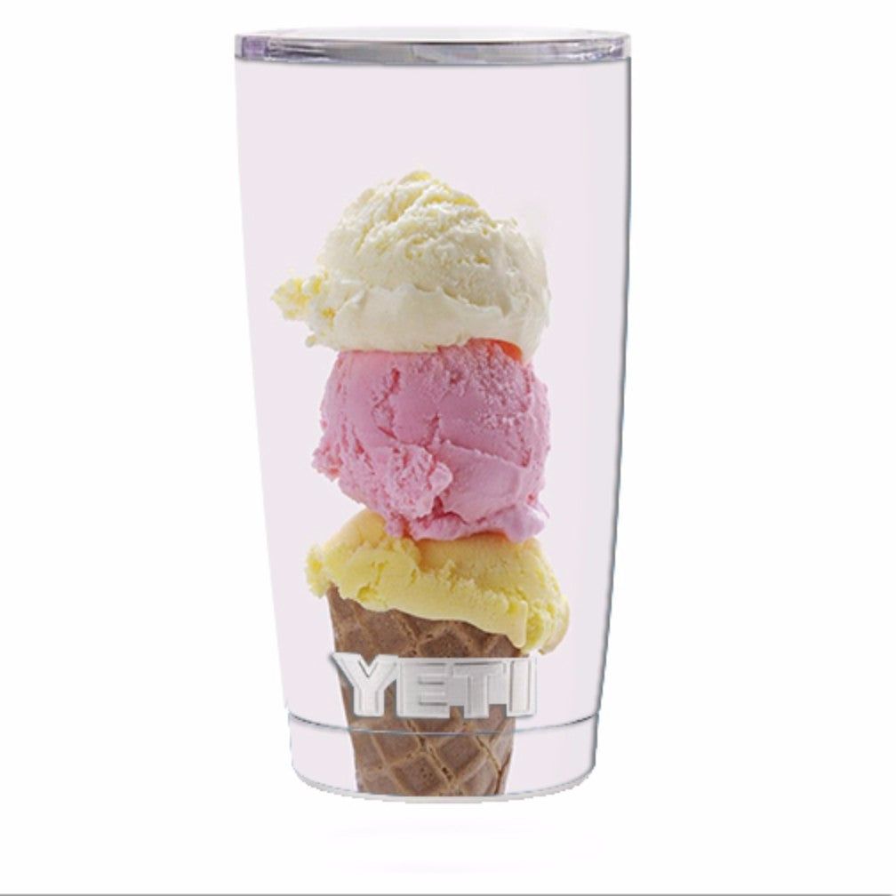  Ice Cream Cone Yeti 20oz Rambler Tumbler Skin