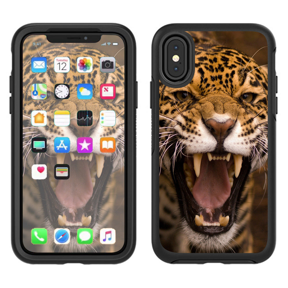  Jaguar Growling Otterbox Defender Apple iPhone X Skin