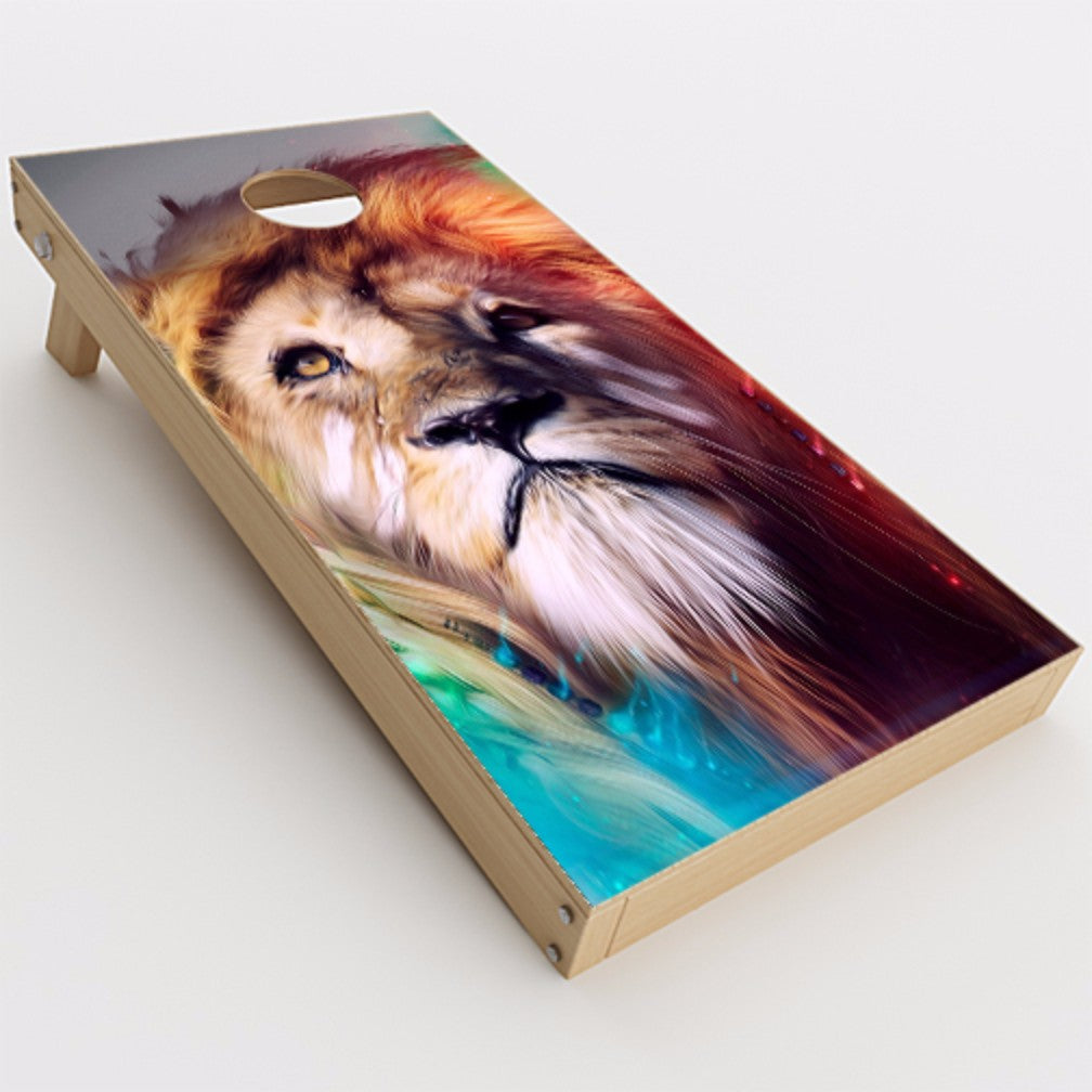  Lion Face Cornhole Game Boards  Skin