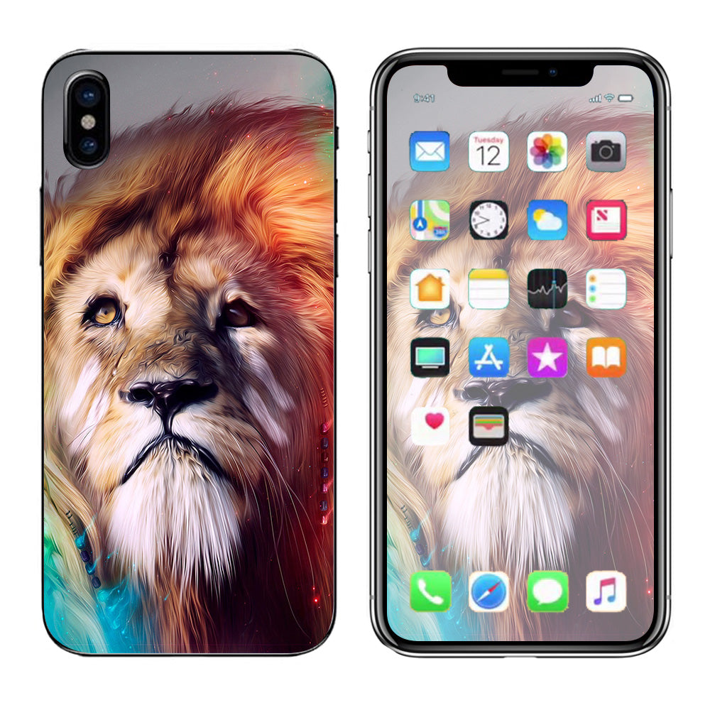  Lion Face Apple iPhone X Skin