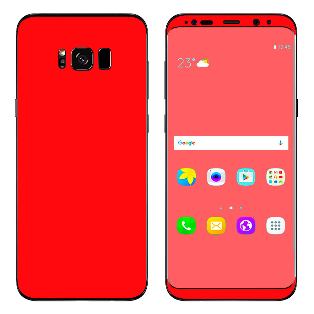  Solid Red Color Samsung Galaxy S8 Plus Skin