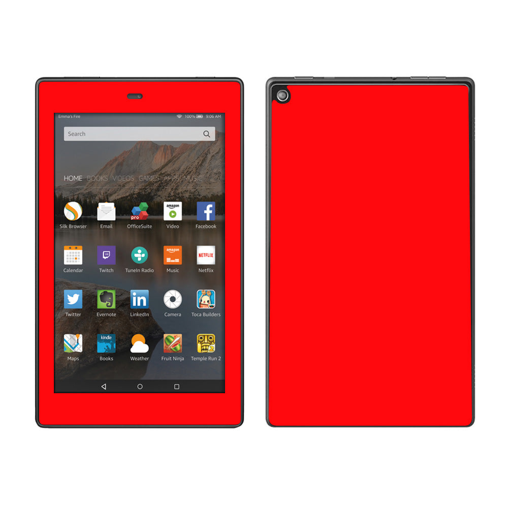  Solid Red Color Amazon Fire HD 8 Skin
