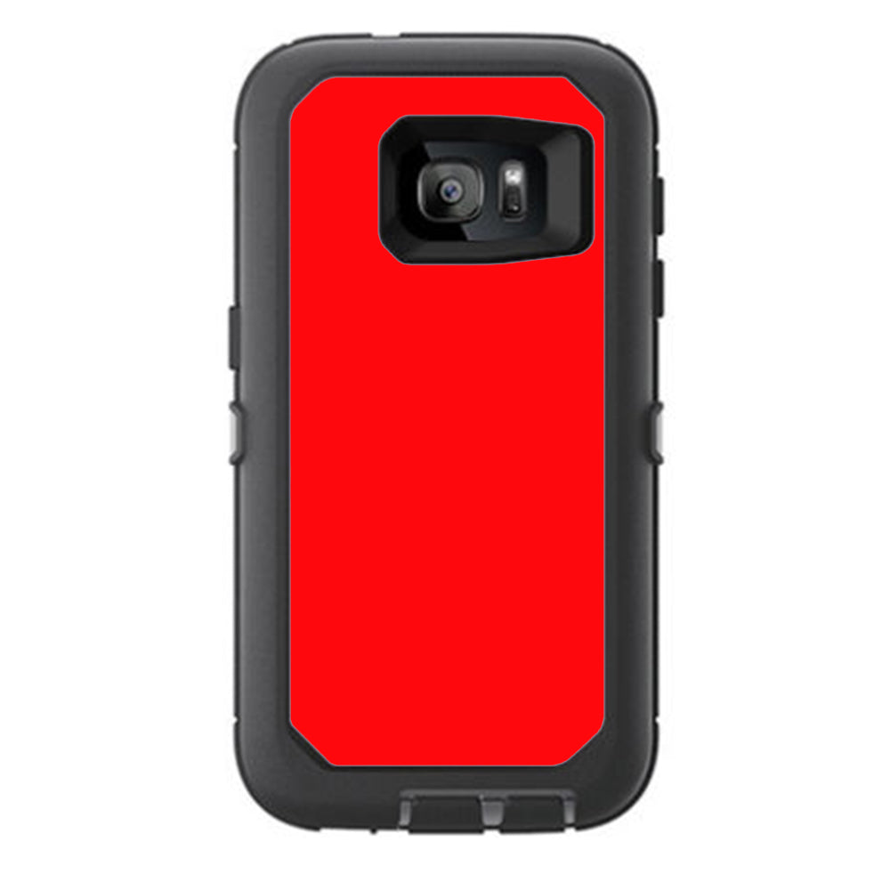  Solid Red Color Otterbox Defender Samsung Galaxy S7 Skin