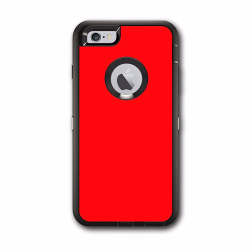  Solid Red Color Otterbox Defender iPhone 6 PLUS Skin