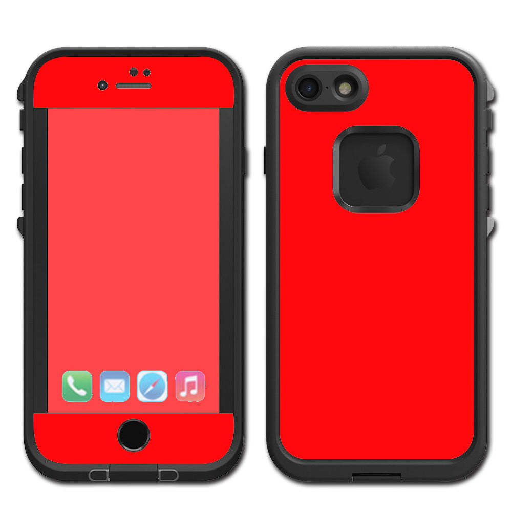  Solid Red Color Lifeproof Fre iPhone 7 or iPhone 8 Skin