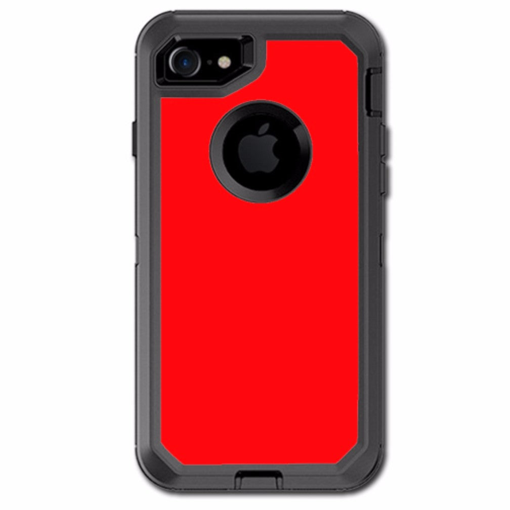  Solid Red Color Otterbox Defender iPhone 7 or iPhone 8 Skin