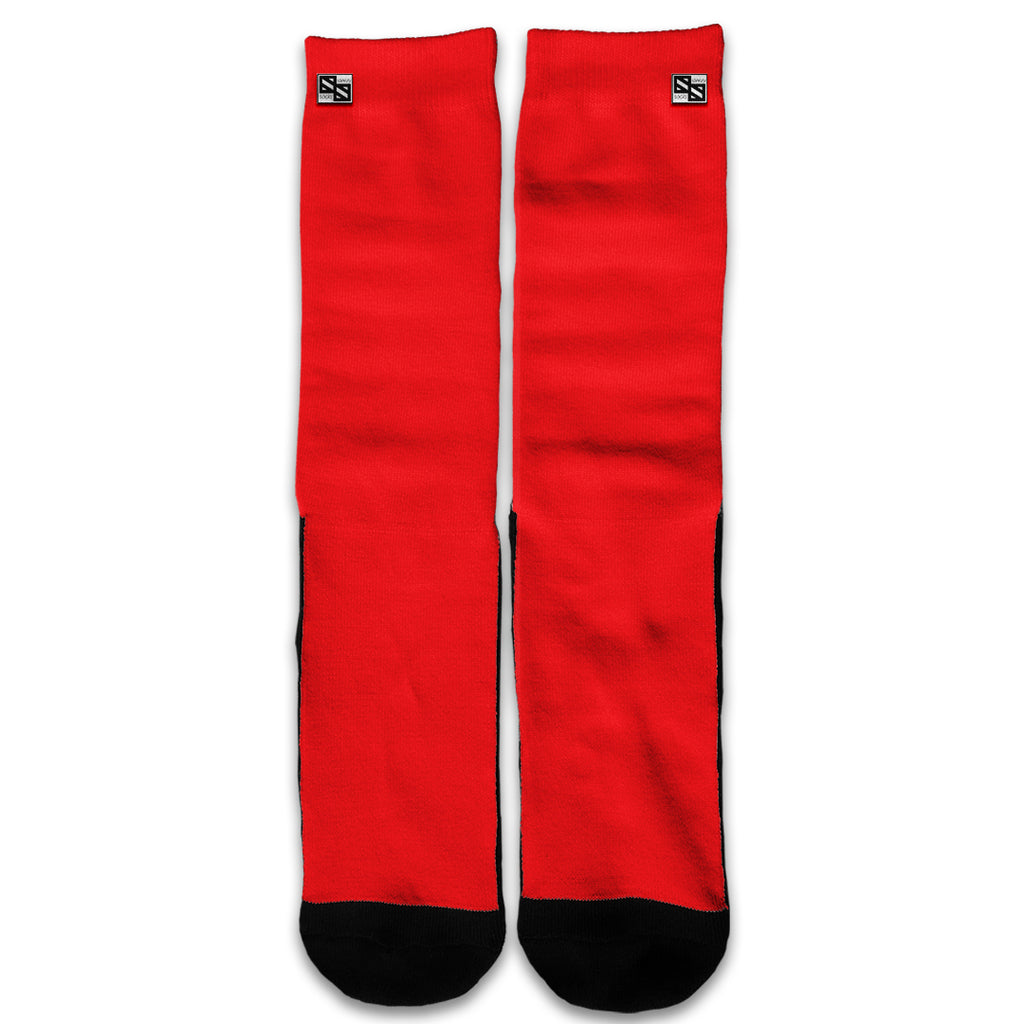  Solid Red Color Universal Socks