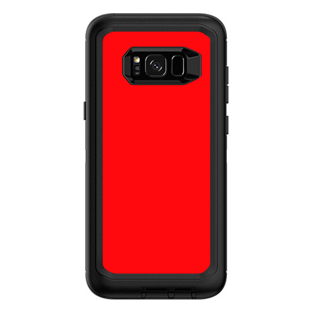  Solid Red Color Otterbox Defender Samsung Galaxy S8 Plus Skin