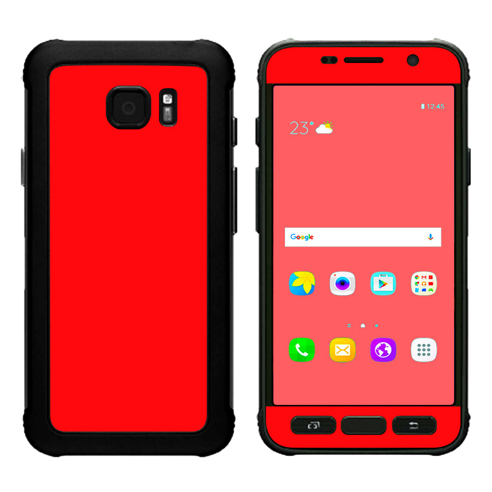  Solid Red Color Samsung Galaxy S7 Active Skin