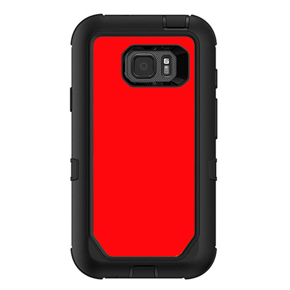  Solid Red Color Otterbox Defender Samsung Galaxy S7 Active Skin