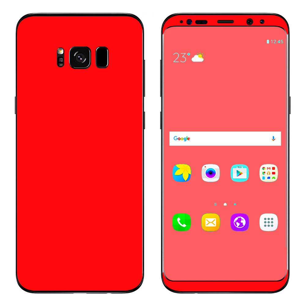  Solid Red Color Samsung Galaxy S8 Skin