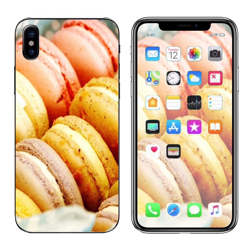  Macaroon Cookies Pastry Apple iPhone X Skin