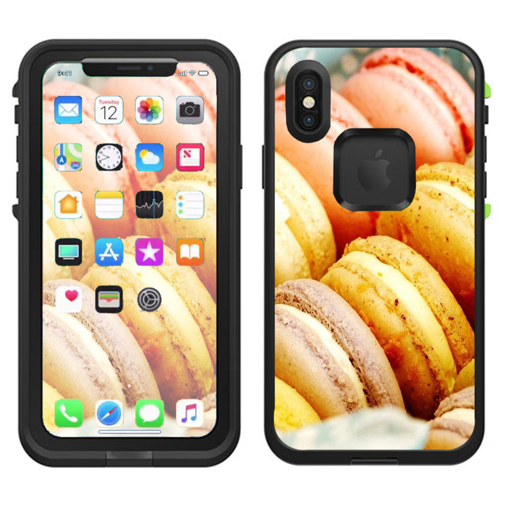  Macaroon Cookies Pastry Lifeproof Fre Case iPhone X Skin