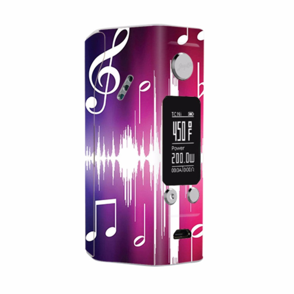  Music Notes Glowing Wismec Reuleaux RX200S Skin