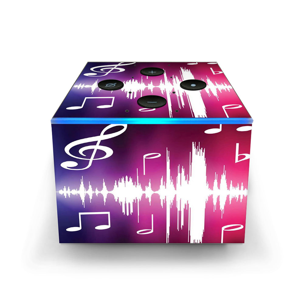  Music Notes Glowing Amazon Fire TV Cube Skin