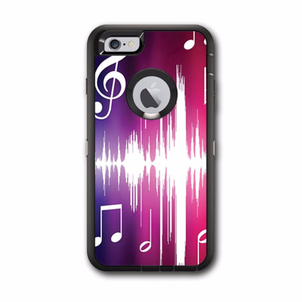  Music Notes Glowing Otterbox Defender iPhone 6 PLUS Skin