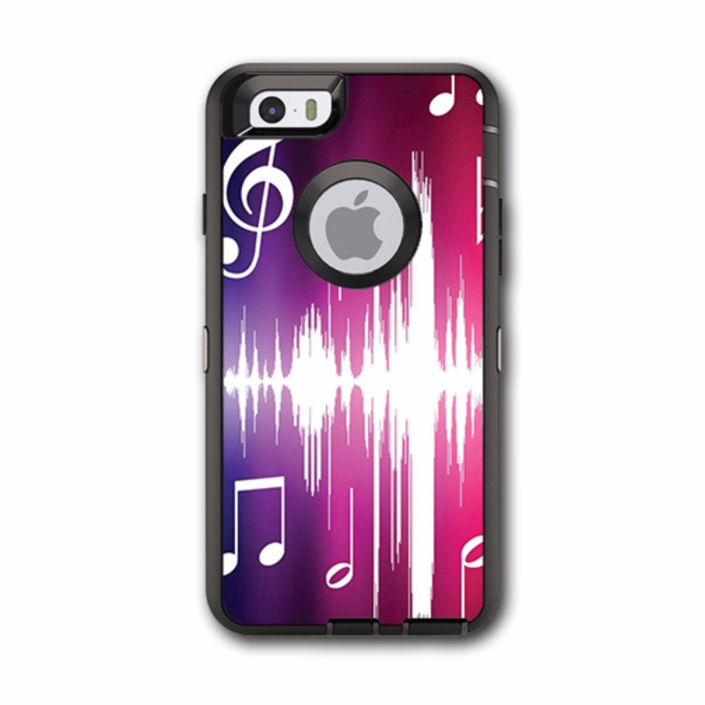  Music Notes Glowing Otterbox Defender iPhone 6 Skin