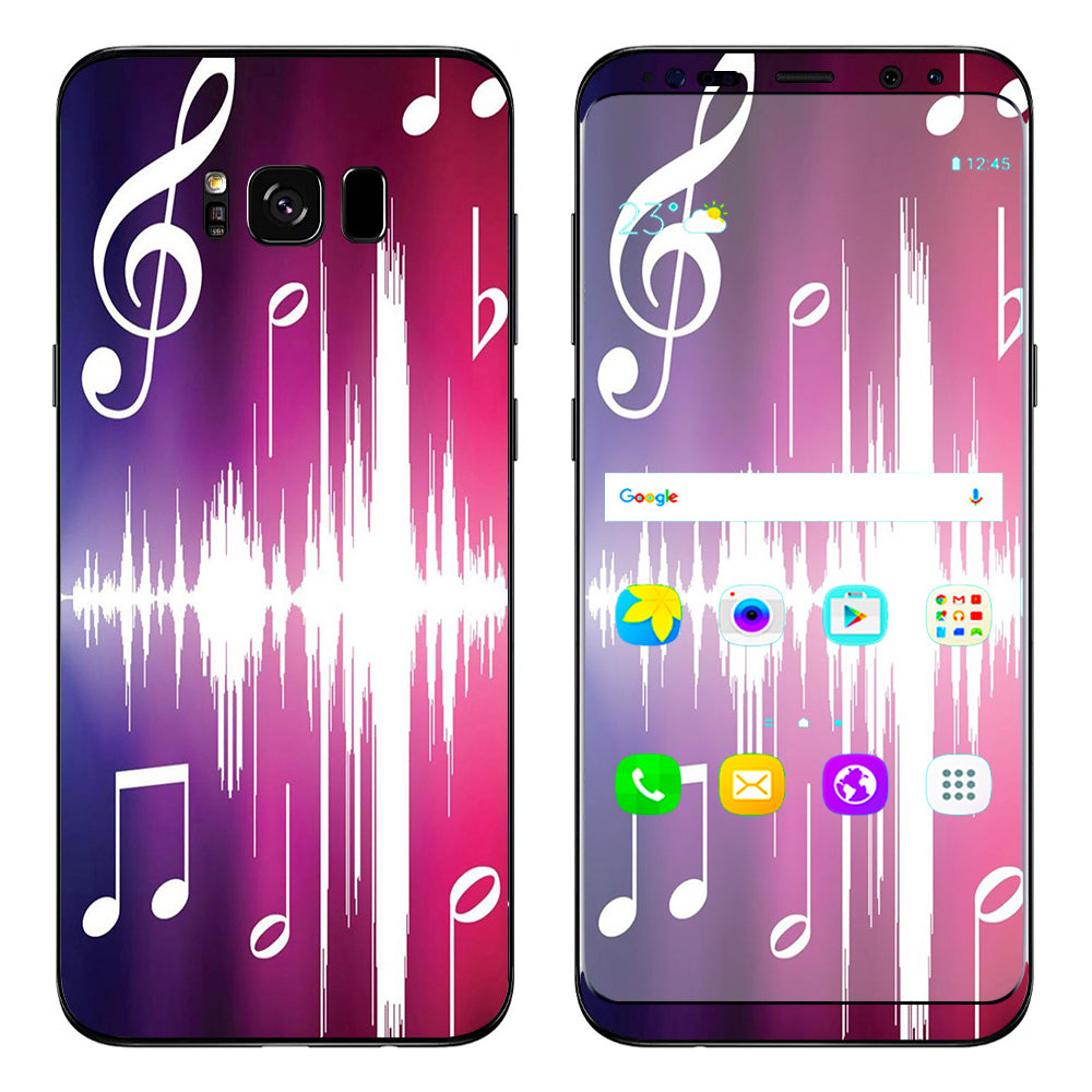  Music Notes Glowing Samsung Galaxy S8 Plus Skin