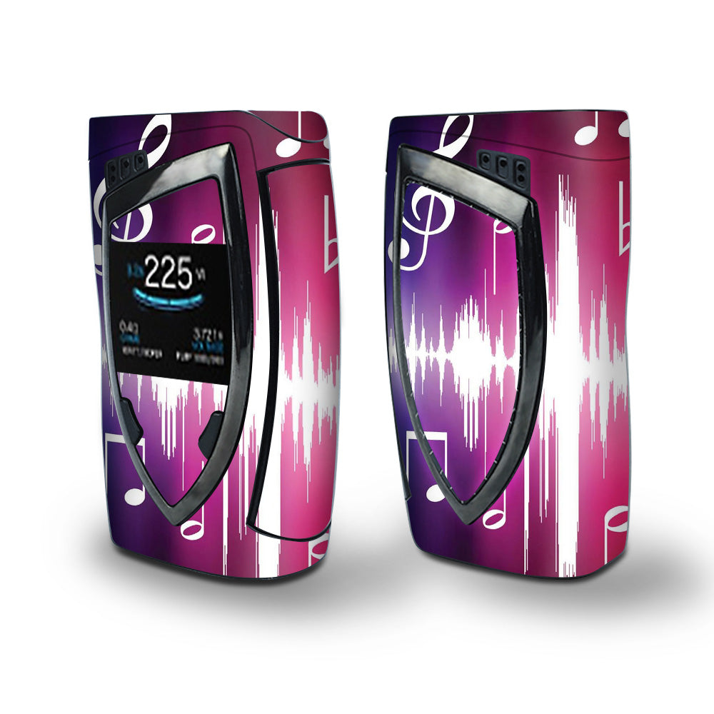 Skin Decal Vinyl Wrap for Smok Devilkin Kit 225w Vape (includes TFV12 Prince Tank Skins) skins cover/ music notes glowing