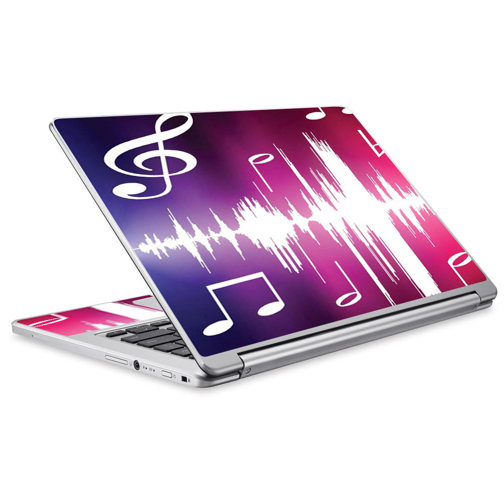  Music Notes Glowing Acer Chromebook R13 Skin