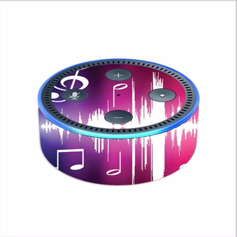  Music Notes Glowing Amazon Echo Dot 2nd Gen Skin