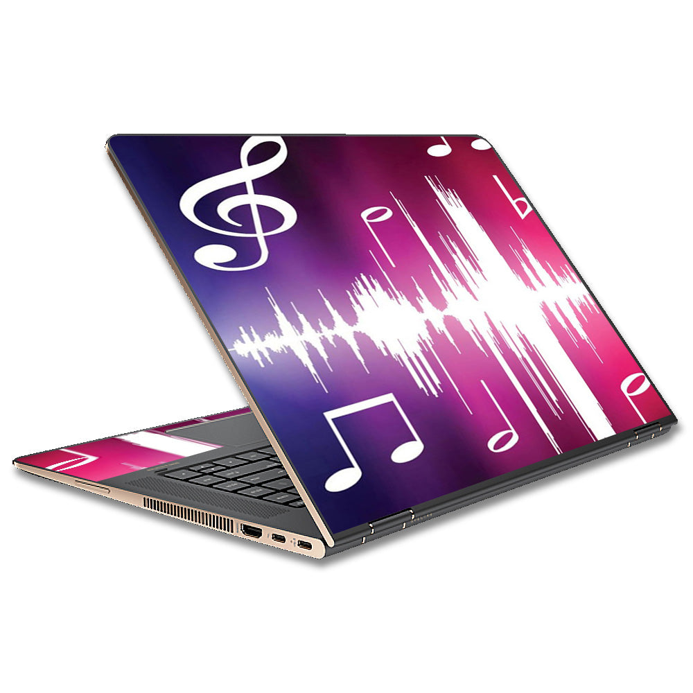  Music Notes Glowing HP Spectre x360 15t Skin