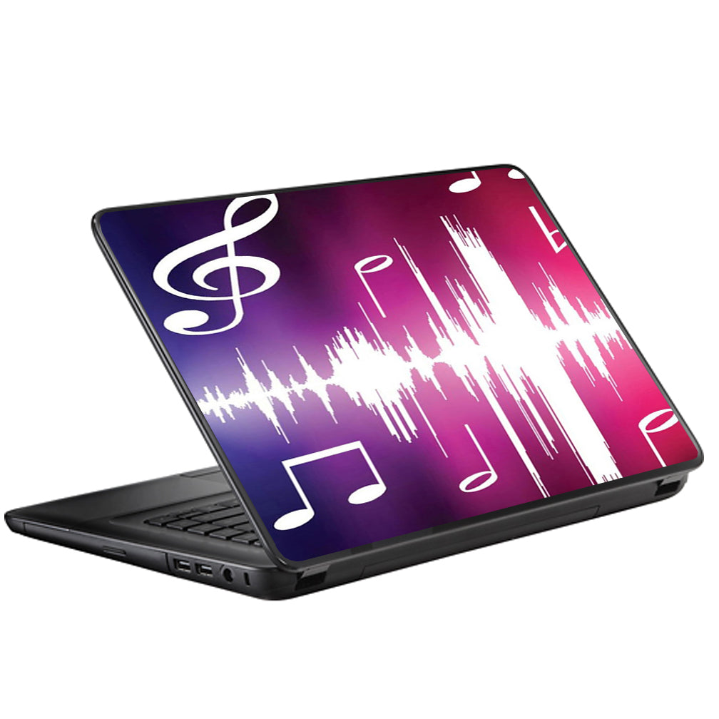  Music Notes Glowing Universal 13 to 16 inch wide laptop Skin