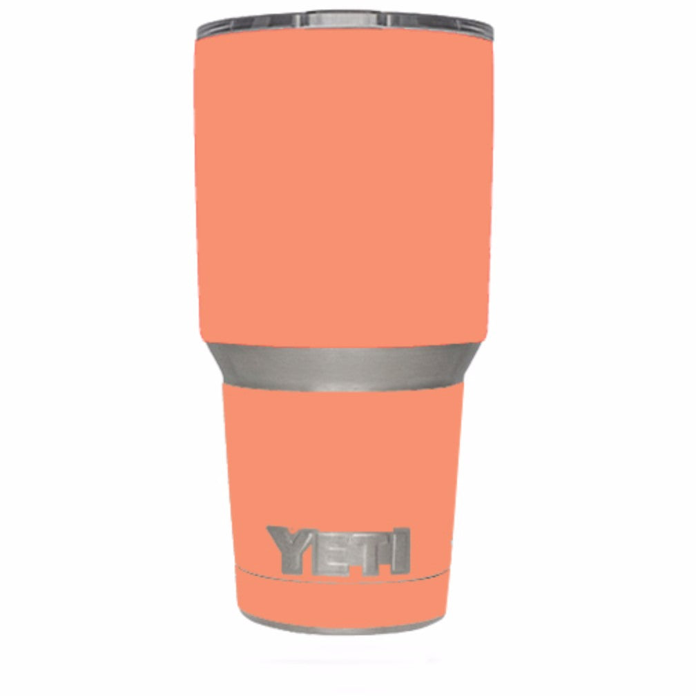  Solid Peach Yeti 30oz Rambler Tumbler Skin