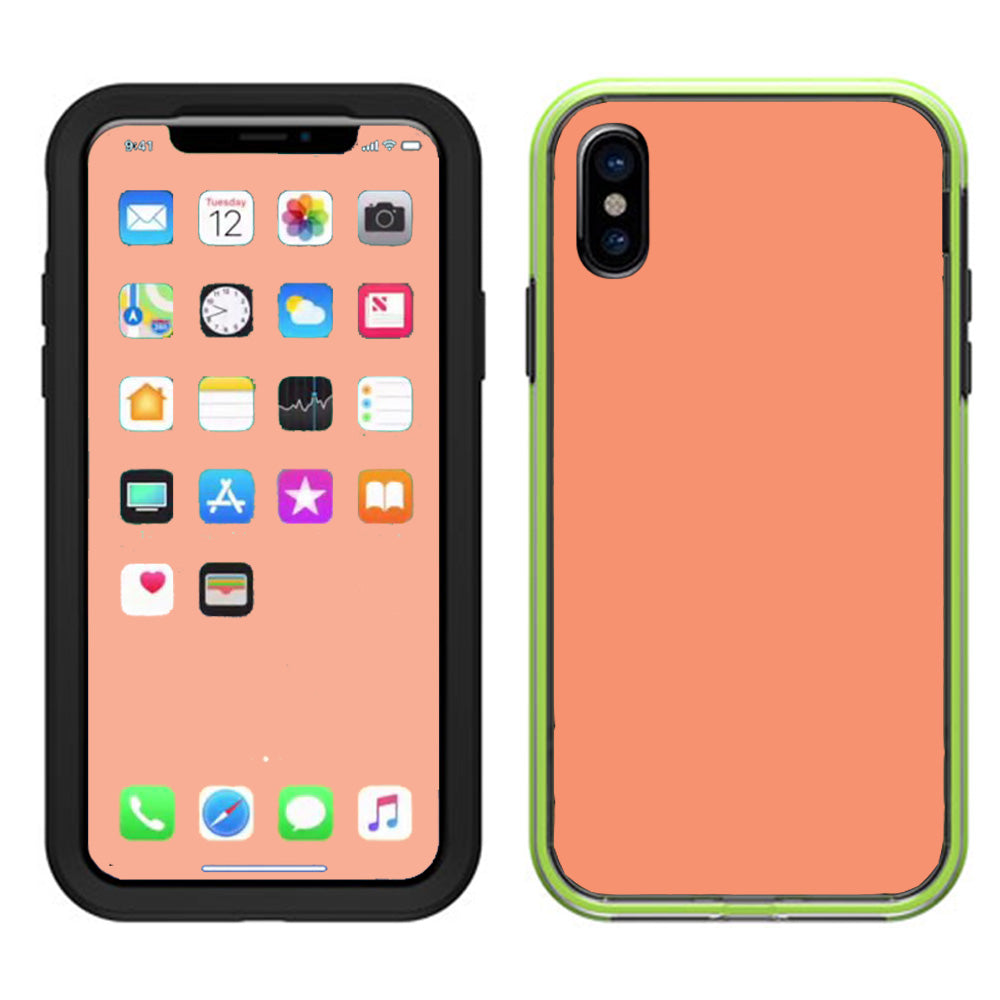  Solid Peach Lifeproof Slam Case iPhone X Skin