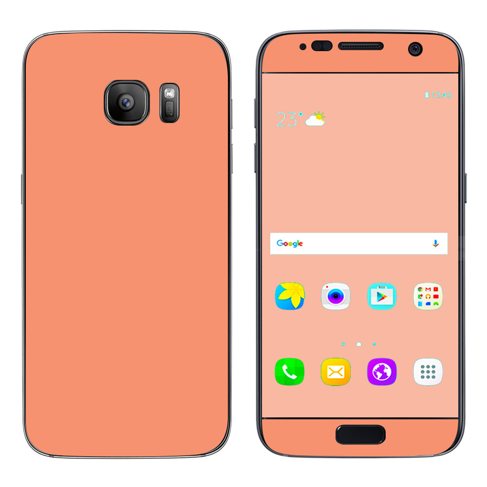  Solid Peach Samsung Galaxy S7 Skin