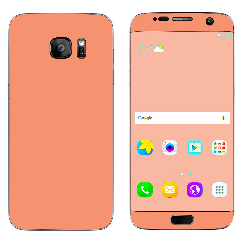  Solid Peach Samsung Galaxy S7 Edge Skin