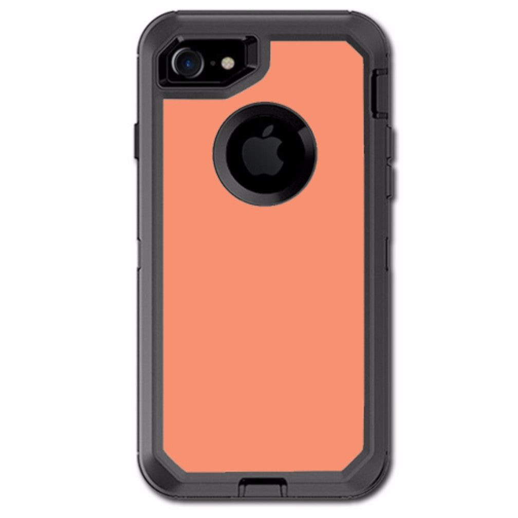  Solid Peach Otterbox Defender iPhone 7 or iPhone 8 Skin