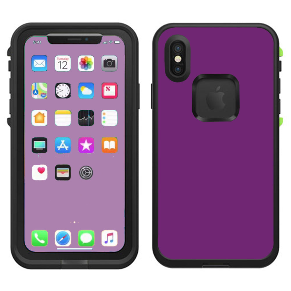  Purple Muted Lifeproof Fre Case iPhone X Skin